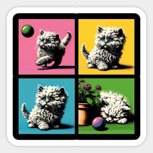 Selkirk Rex Pop Art - Cute Kitties Sticker